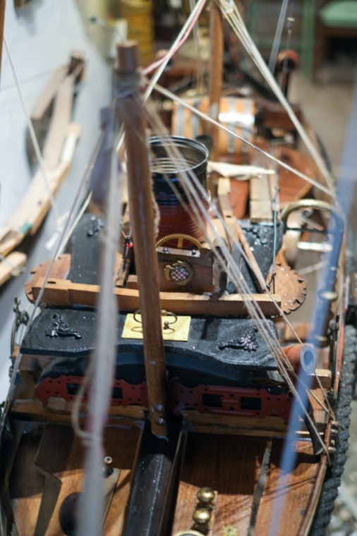 detailed wooden ship model